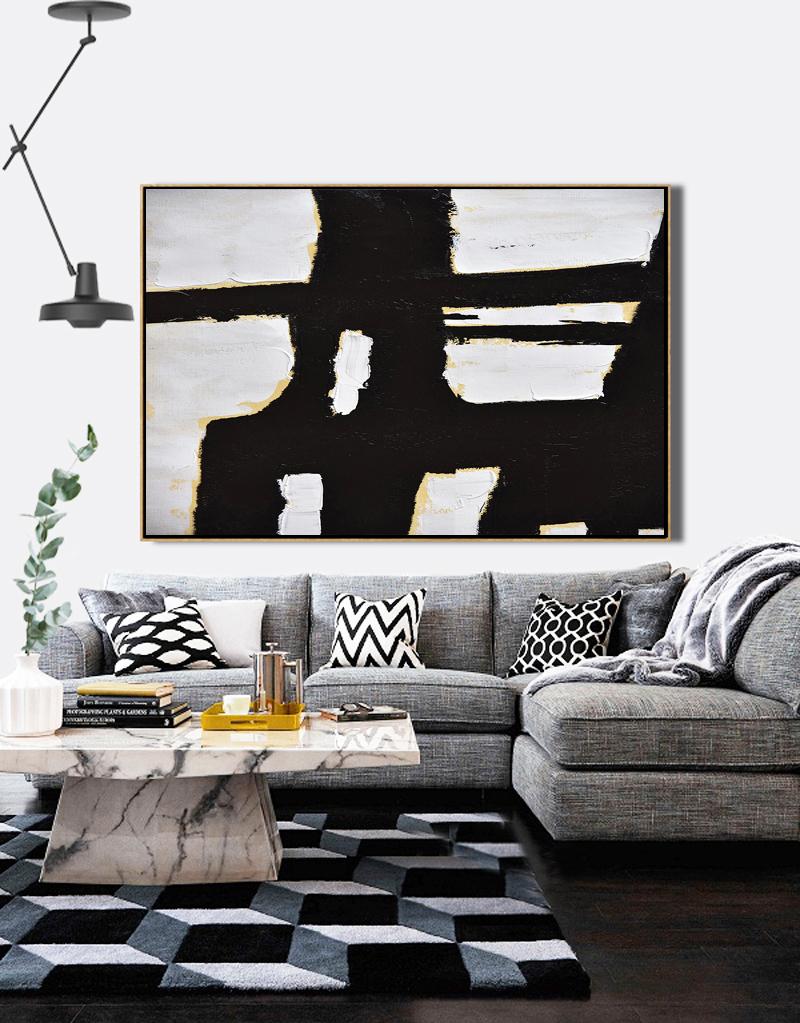 Horizontal Palette Knife Minimalist Art #C17Z